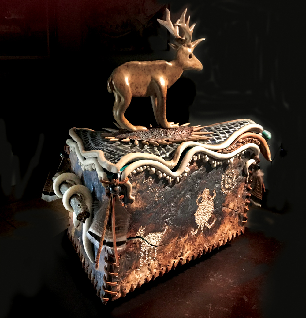 Ceramic Native American - Sinagua Prayer Box