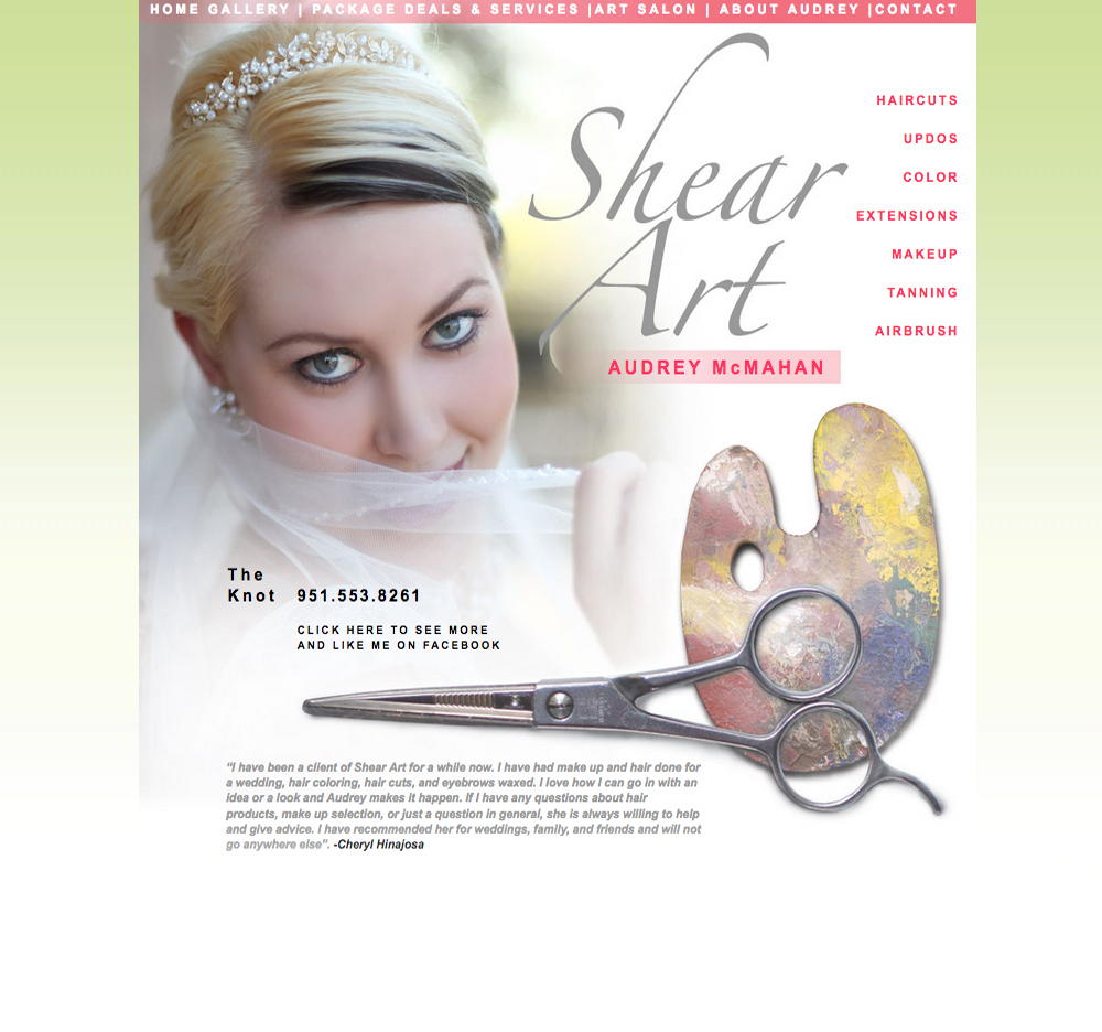 The Original Shear Art website