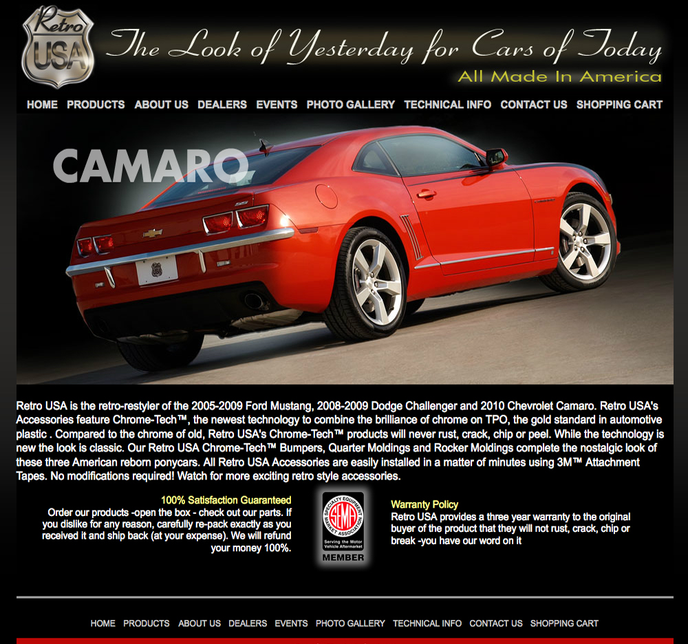 The Original Retro USA website 